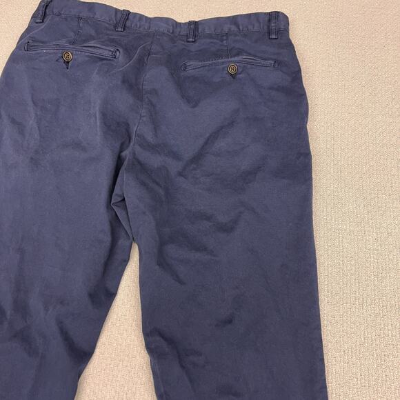 Spoke Build B Pants Mens 33x32 Navy Blue Chino Slim Straight Casual - Picture 4 of 11